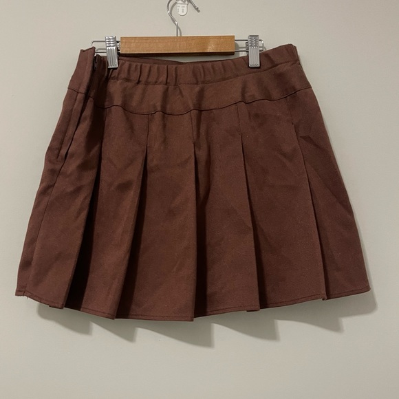Wild Fable Juniors Pleated Skirt Size Small Brown School Girl Mini - Picture 5 of 6